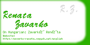 renata zavarko business card